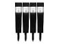 Trois lampes solaires de jardin noires avec des ampoules LED