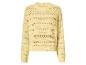 Pull jaune pour femme avec motif ajouré