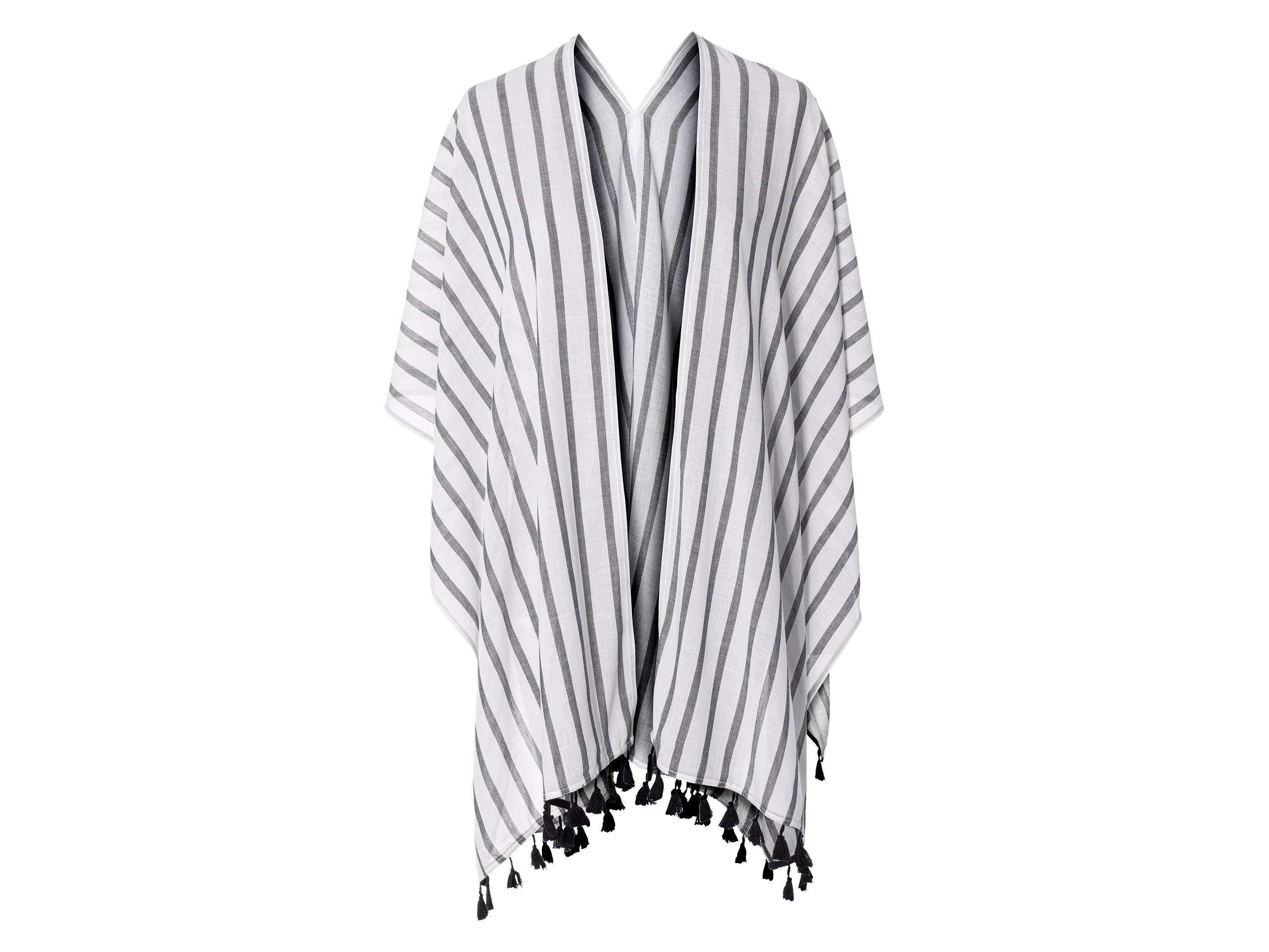 esmara® Tunique de plage femme (taille unique, bleu rayé)