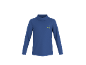 Col roulé bleu à manches longues avec motif rose des vents jaune sur la poitrine