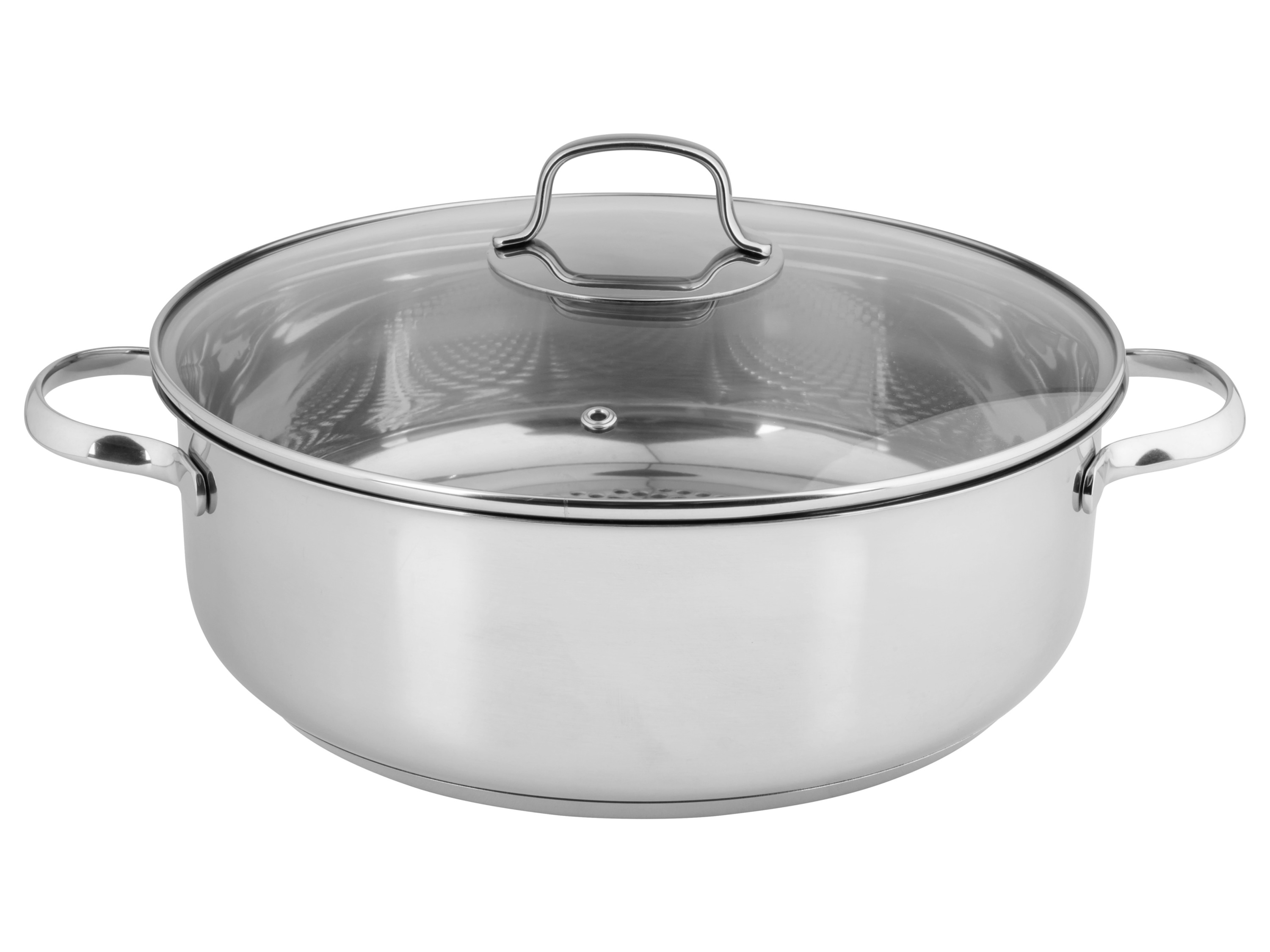 LIVARNO home Caasserole en acier inoxydable, 28 cm (sans revêtement)