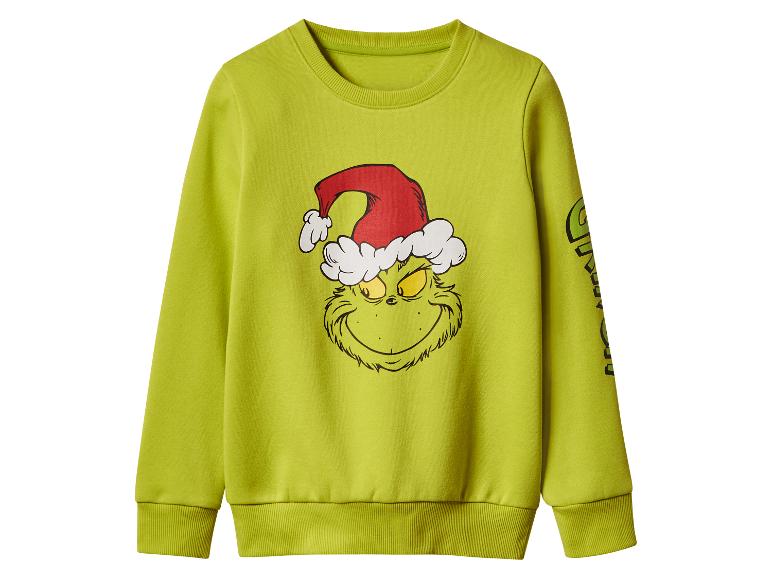 Sweat-shirt vert avec imprimé du Grinch dans un bonnet de Noël