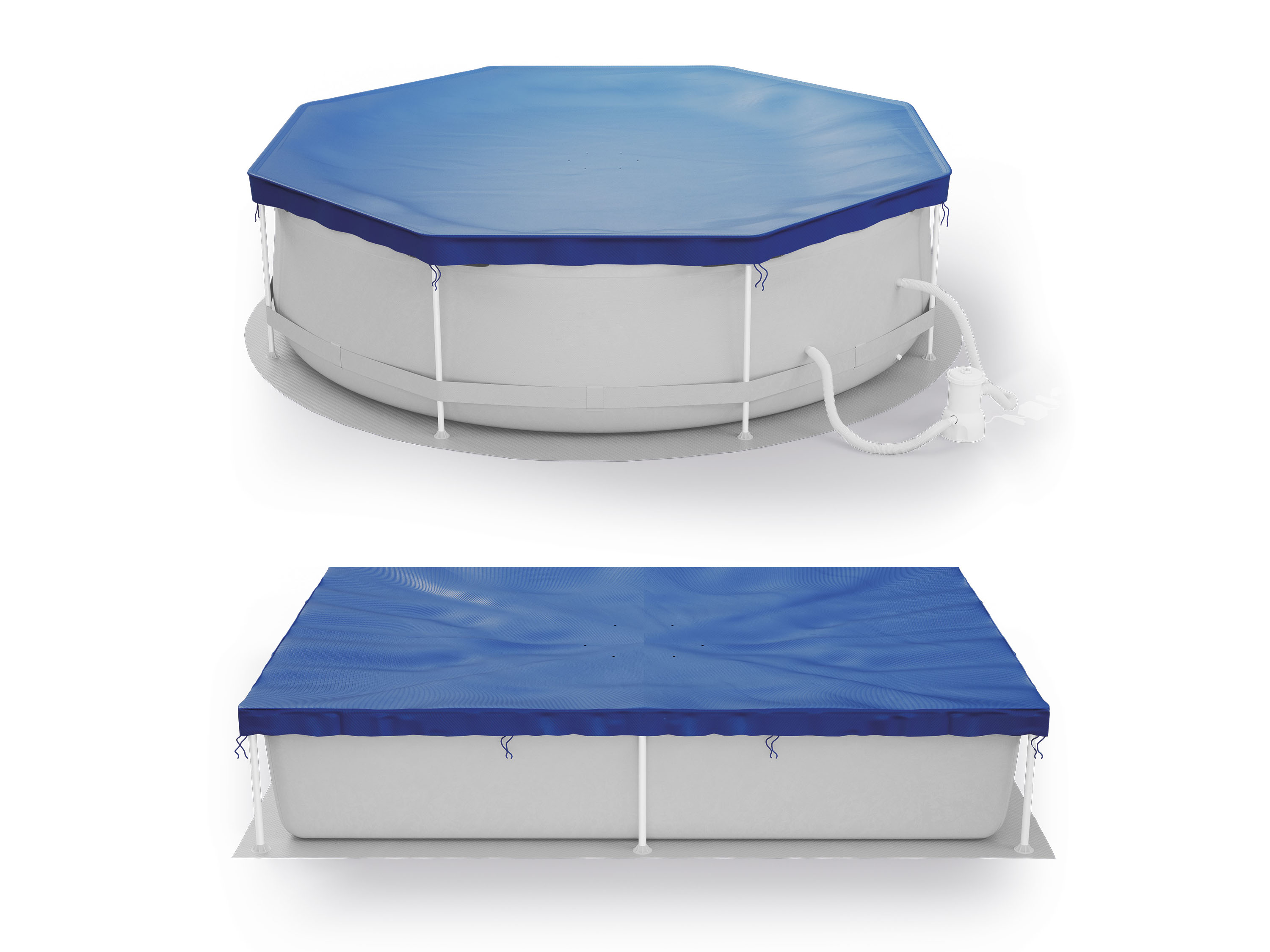 CRIVIT Bâche de protection pour piscine, Ø 366 / 300 x 207 cm