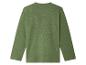 Chemise verte olive à manches longues en tissu gaufré.