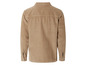 Une chemise en velours côtelé de couleur beige clair à manches longues.