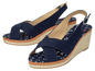 Deux paires de sandales bleues avec des ancres.