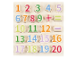 Puzzle en bois avec des pièces numérotées de 1 à 20.