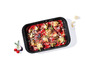 Aubergine, courgette et fromage dans une sauce tomate
