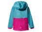 Veste softshell pour fille, bicolore, turquoise et rose.