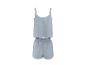 Ensemble de pyjama deux pièces bleu clair avec caraco et short.