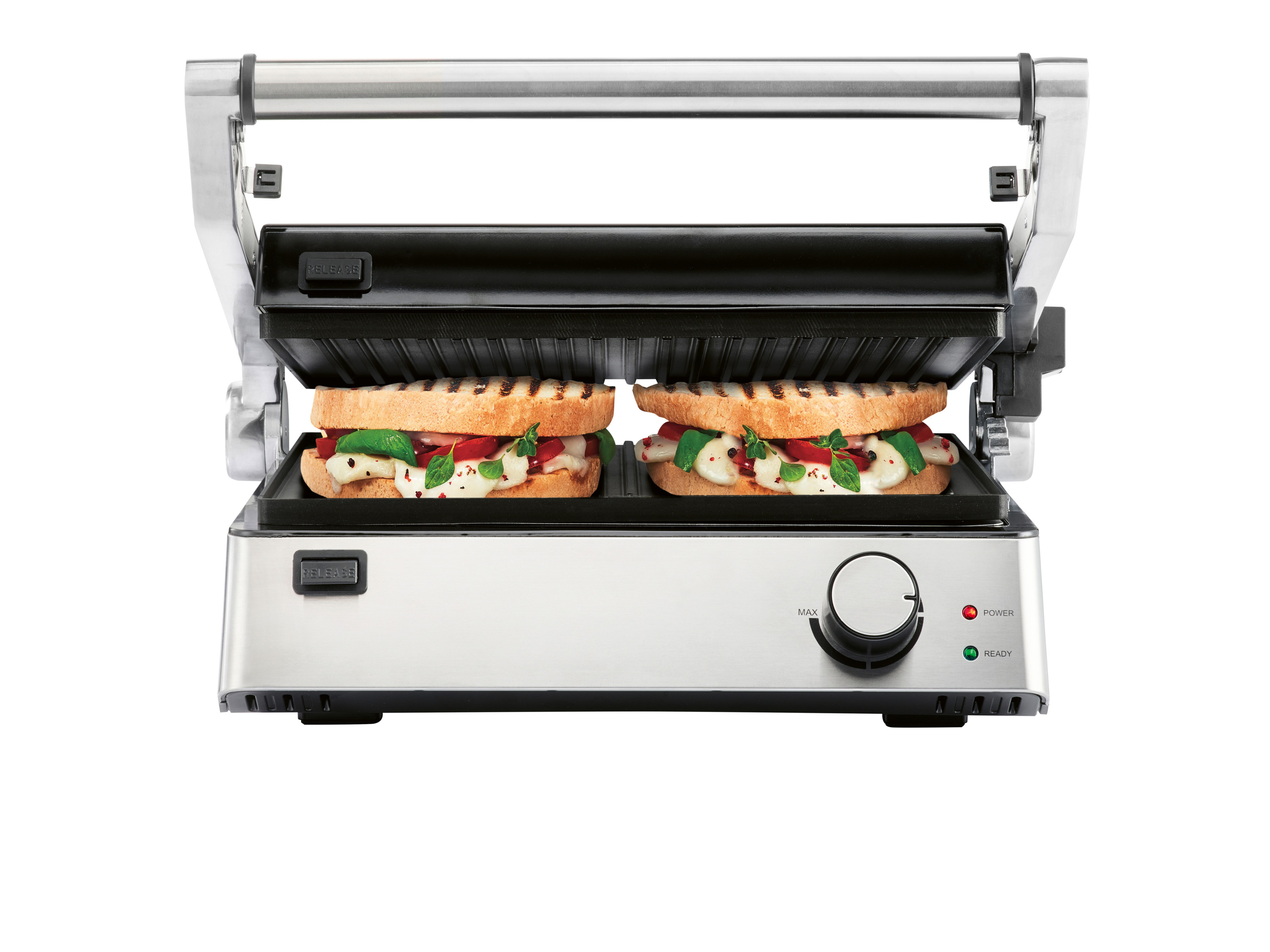SILVERCREST® KITCHEN TOOLS Grill de contact, ouverture à 180° Gril de contact, pliable à 180°