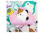 Coussin nuage kawaii et linge de lit à motifs animaux mignons.