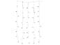 Guirlande lumineuse LED en forme de flocons de neige pour décoration festive.