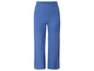 Pantalon large bleu avec taille élastique.