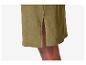 Robe tunique olive à fente : vêtement décontracté.