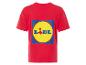 T-shirt rouge avec logo Lidl.