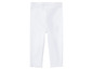 Leggings blanches côtelées pour bébés.