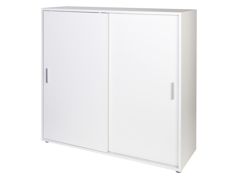 Aller en mode plein écran : Armoire de rangement, 110 x 106,4 x 38 cm, blanche - Image 1
