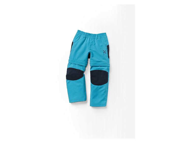 Pantalon de randonnée bleu avec genouillères pour enfants.