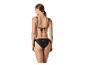 Femme de dos en bikini noir à nouer