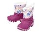 Bottes d'hiver pour enfants à motif floral et semelle fuchsia