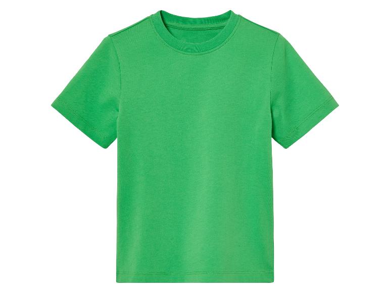 T-shirt vert clair à manches courtes.
