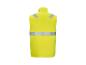 Gilet de sécurité réfléchissant jaune avec bandes réfléchissantes, vue arrière.