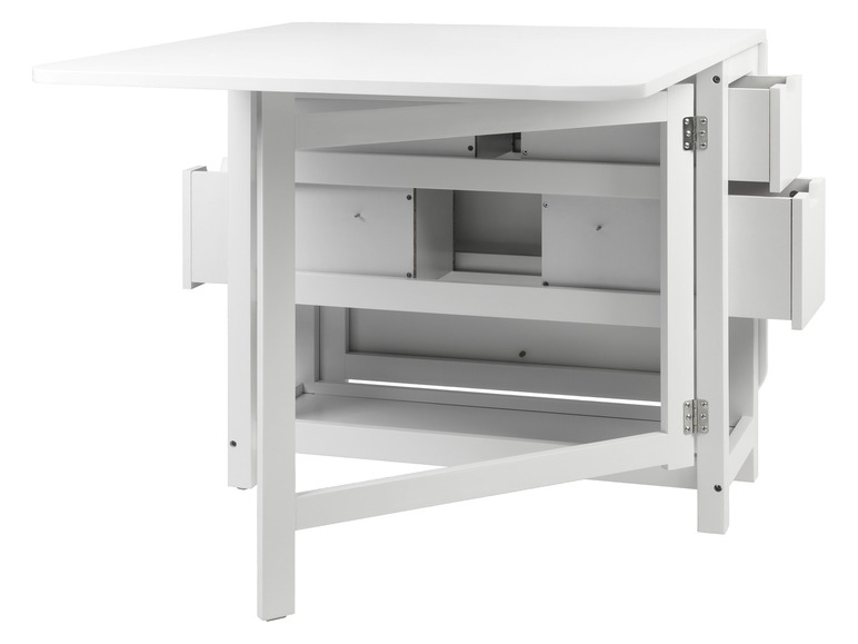Aller en mode plein écran : LIVARNO home Table pliante, 150 x 74 x 80 cm, blanche - Image 6