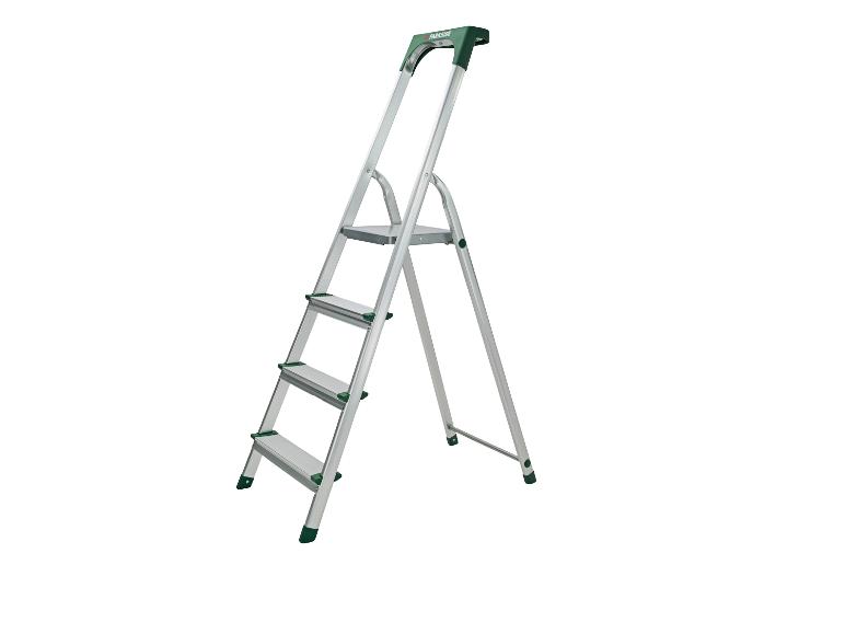 Escabeau Parkside à 4 marches, argenté et vert