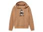 Un sweat-shirt marron avec un imprimé de Wednesday Addams.