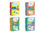 Quatre jeux de cartes éducatives pour enfants : couleurs, calcul, chiffres et animaux.