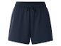 Shorts en jersey bleu marine, style décontracté.