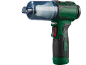 Aspirateur à main vert et noir avec un récipient transparent et un filtre visible, modèle PAUKGB A1.