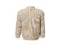 Pull en maille beige à col montant, vue de dos.