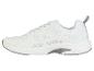 Chaussure de sport blanche avec des accents gris.
