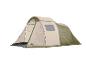 Tente de camping à deux chambres en beige et kaki