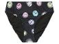 Maillot de bain Smiley World noir avec imprimés smileys colorés.