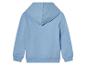 Un sweat-shirt à capuche bleu clair à manches longues.