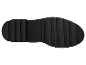 Semelle de botte noire avec un motif rainuré.