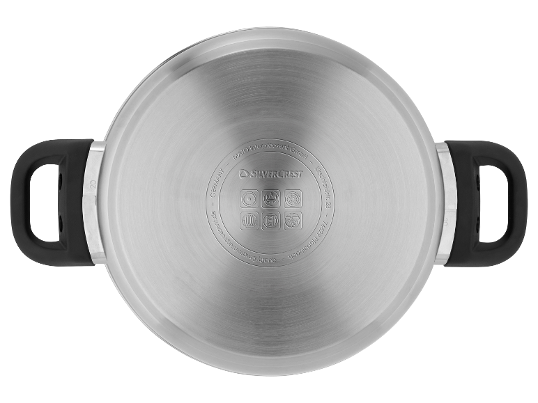 Vue de dessus d'une casserole SilverCrest.