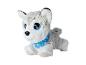 Jouet en peluche, chiot husky avec collier.