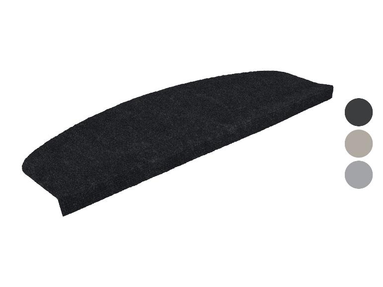 Tapis de marche d'escalier gris foncé avec échantillons de couleurs