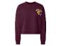 Sweat-shirt bordeaux avec un logo 'Croissant Club' et une image de croissant.