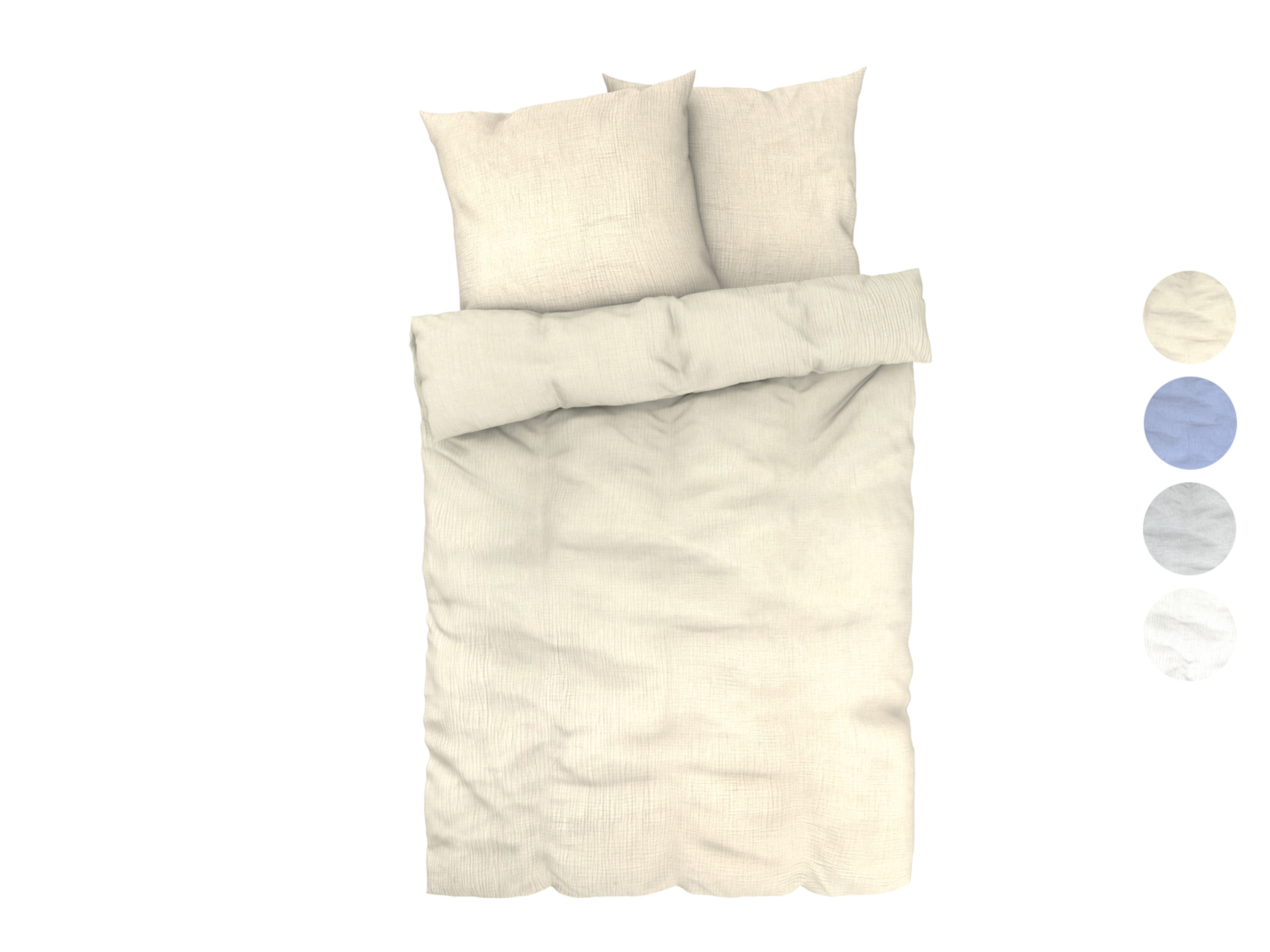 LIVARNO home Parure de lit en mousseline, 240 x 220 cm