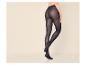 Femme en collant noir, vue de dos, avec un accent sur les jambes et les fesses.