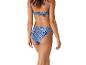 Bikini bleu à imprimé paisley : haut et bas noués.