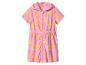 Robe de plage rose pour enfant avec capuche et motif floral
