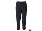 Pantalon de jogging noir avec taille élastique et chevilles resserrées.