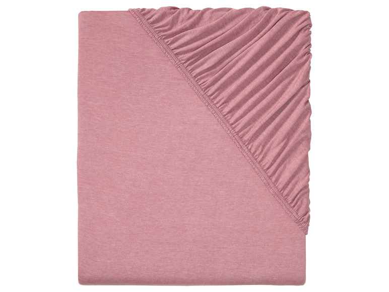 Un drap-housse rose.