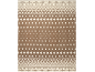 Couverture polaire marron avec motif blanc de flocons de neige et formes géométriques.